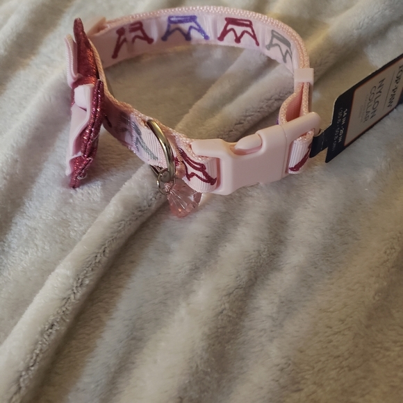 New Top Paw® Princess Dog Collar sz medium pink bow crown - Picture 9 of 11